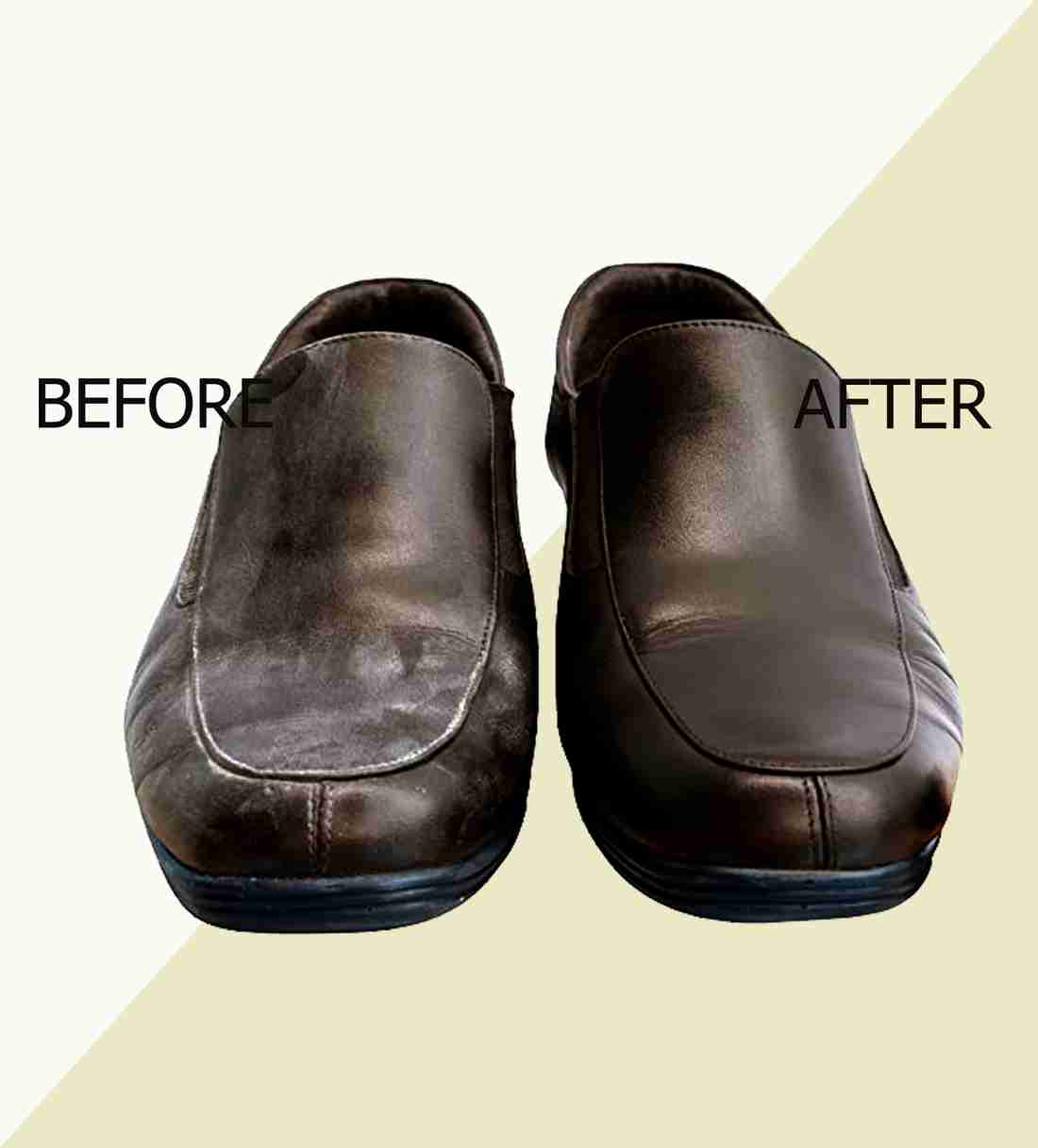Shoe polish on cheap faux leather