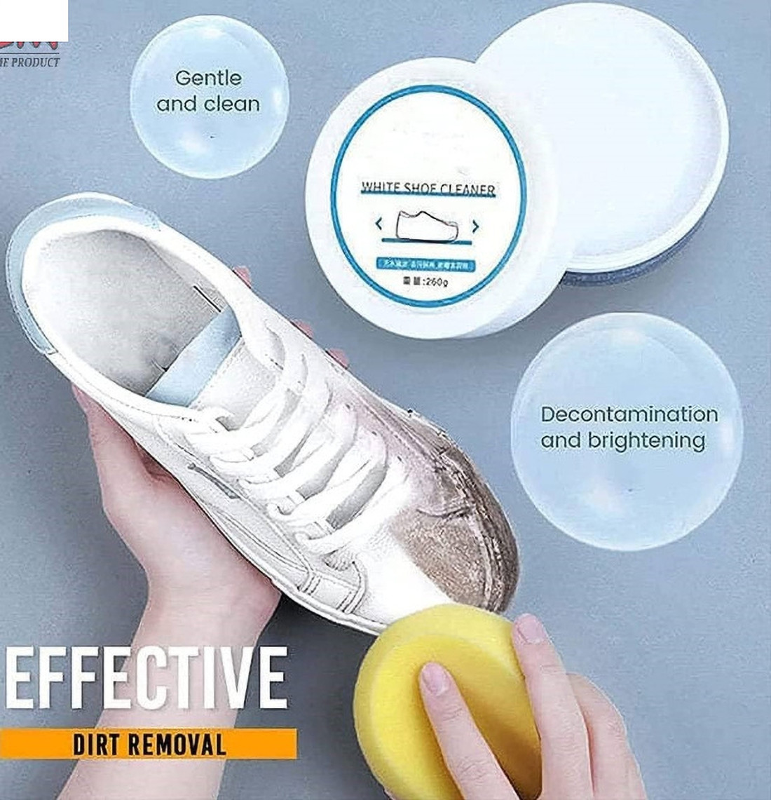 Porquepine Shoes Sneaker Whitening Cleansing cream Canvas Leather
