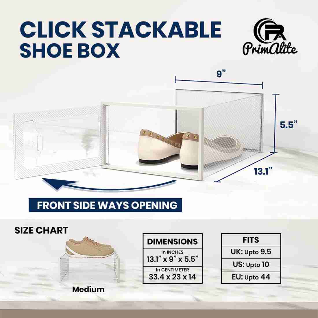Rectangle shoe box storage top