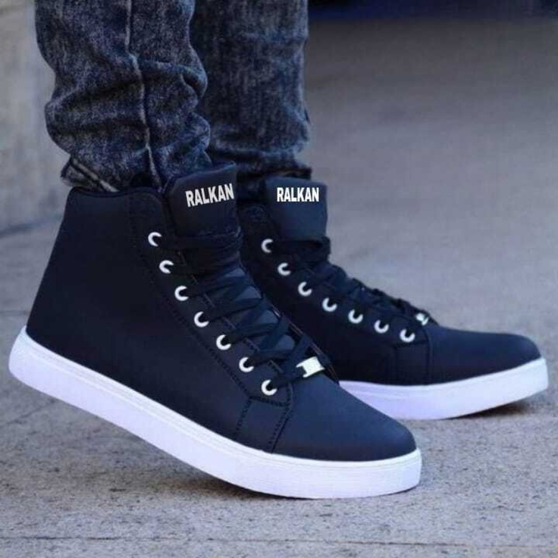 RALKAN NEW FANCY ATTRACTIVE BOOT CASUAL FOR MEN Sneakers For Men (Black)  पुरुषों के लिए हाई टॉप्स - Shop Online for Footwears in India