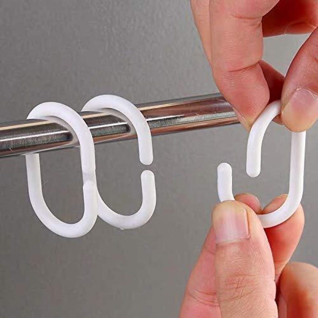 Loom Creations White Curtain Rings, Curtain Hooks Price in India