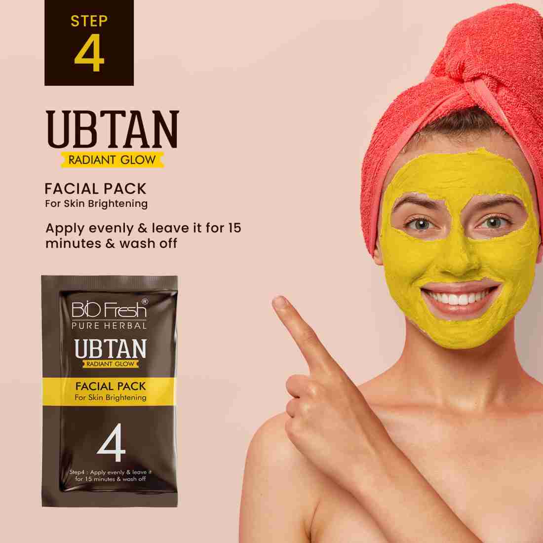 Biofresh Instant Radiance Ubtan Facial Kit Exfoliating Kit for