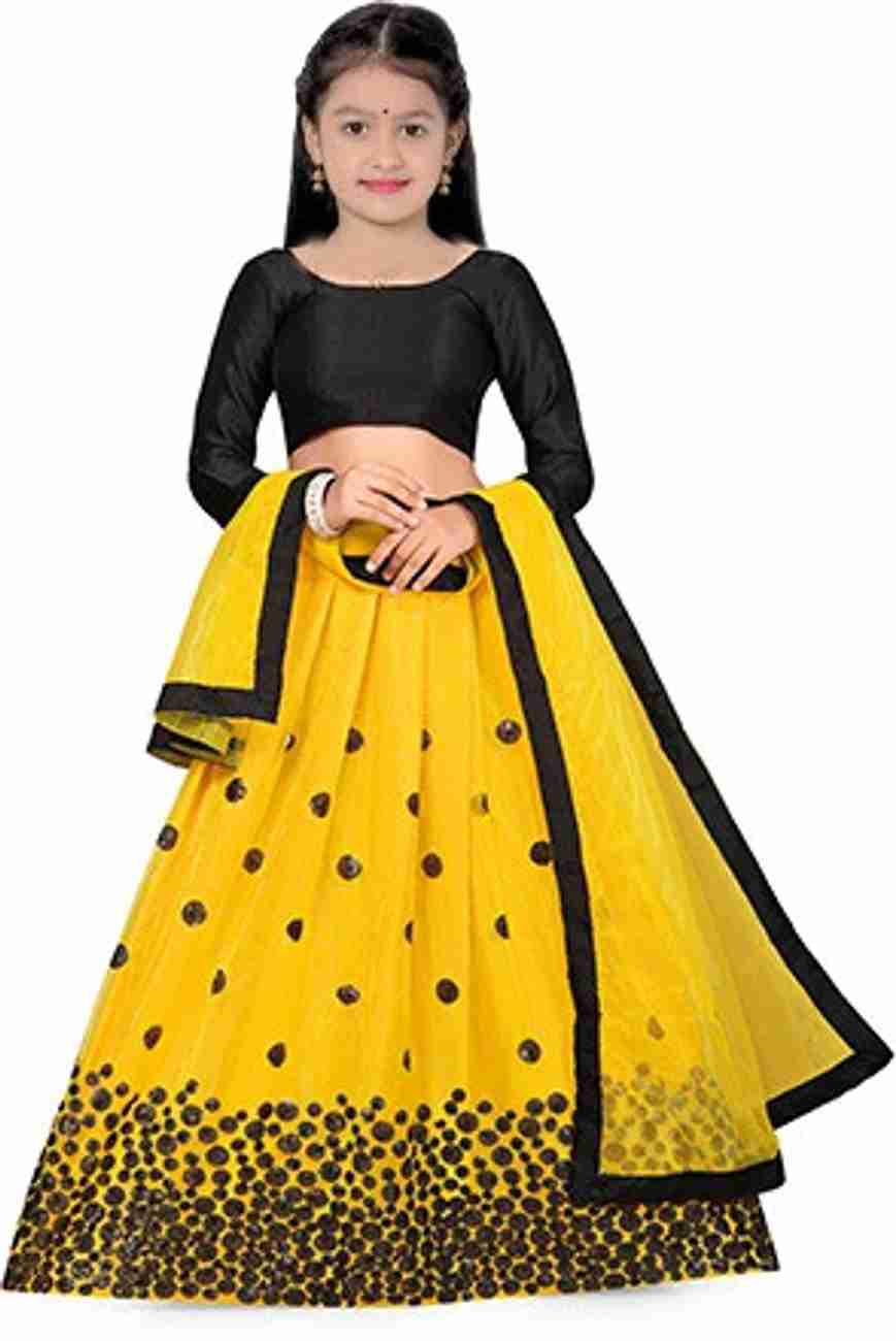 D Plus Creation Girls Lehenga Choli Ethnic Wear Embroidered