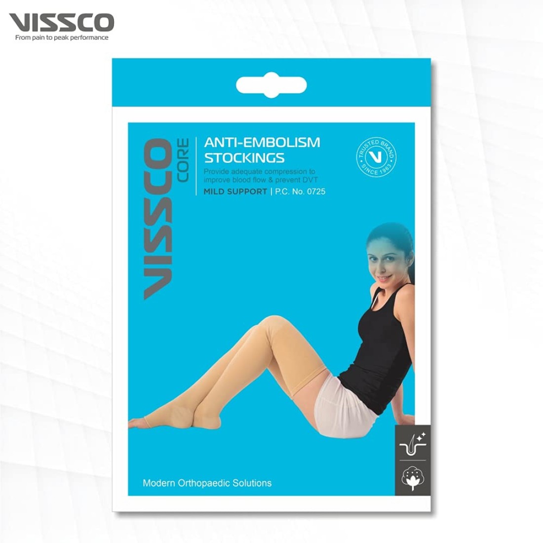 Buy Vissco Core Varicose Vein Stockings Mild Support M Pack Of 2 Online