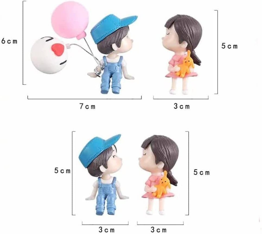 Campark Cute Cartoon Couples Action Figure Figurines Balloon