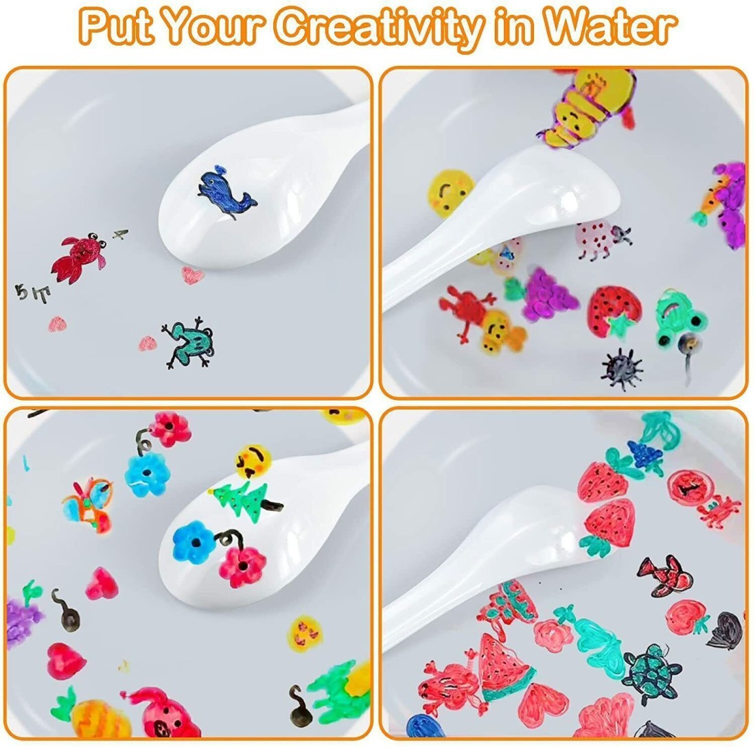 ZURU BUNCH 12Pcs Magic Water Painting Pen Water Floating  Kids Magical Drawing Doodle Pens - Water Magic Floating Pens