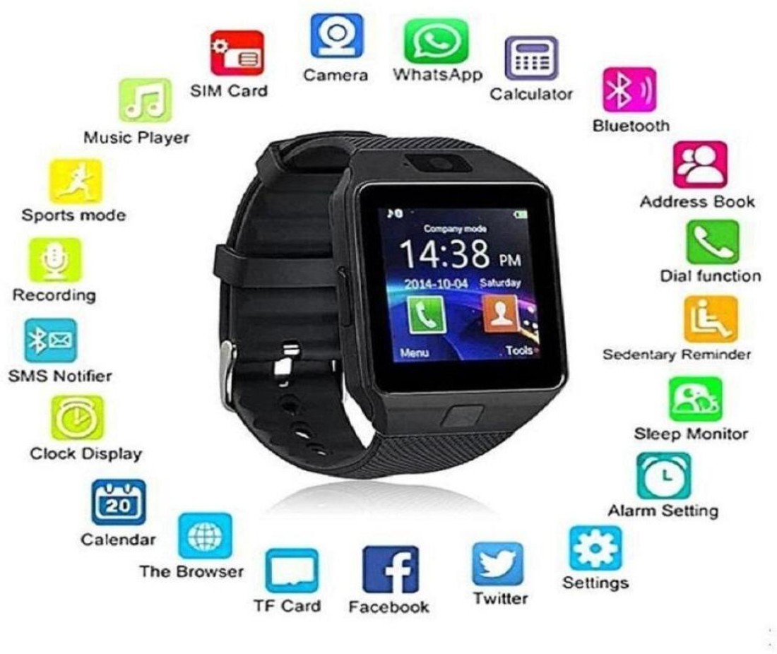 Generic bluetooth smart watch with discount sim and memory card support