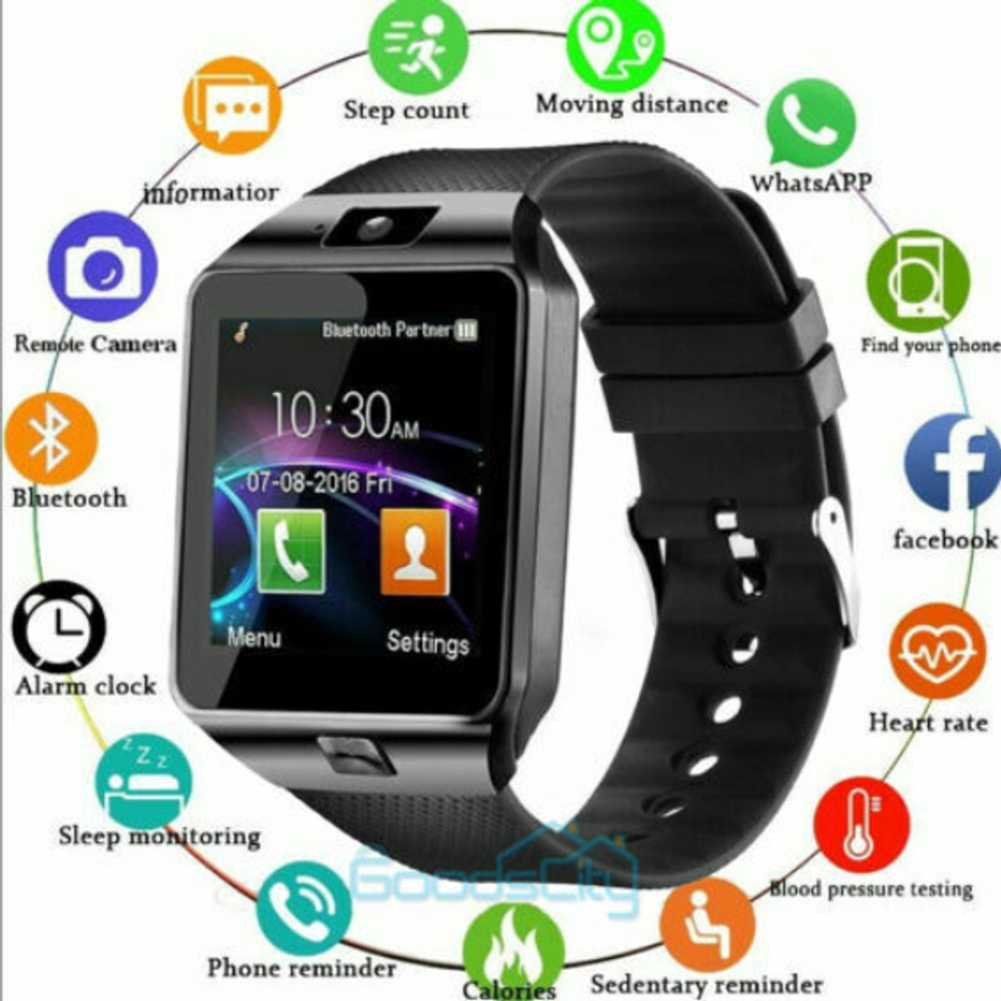 SYARA SU DZ09 Compatible Bluetooth Smart Watch for Android