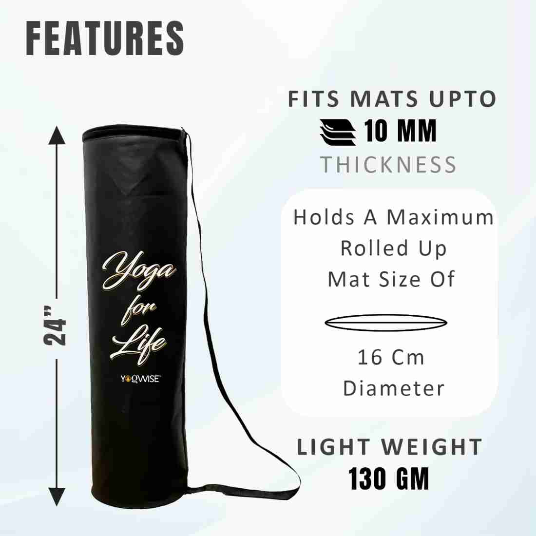 Yogwise Premium Quality Printed Yoga Mat Carry Bag With Zip