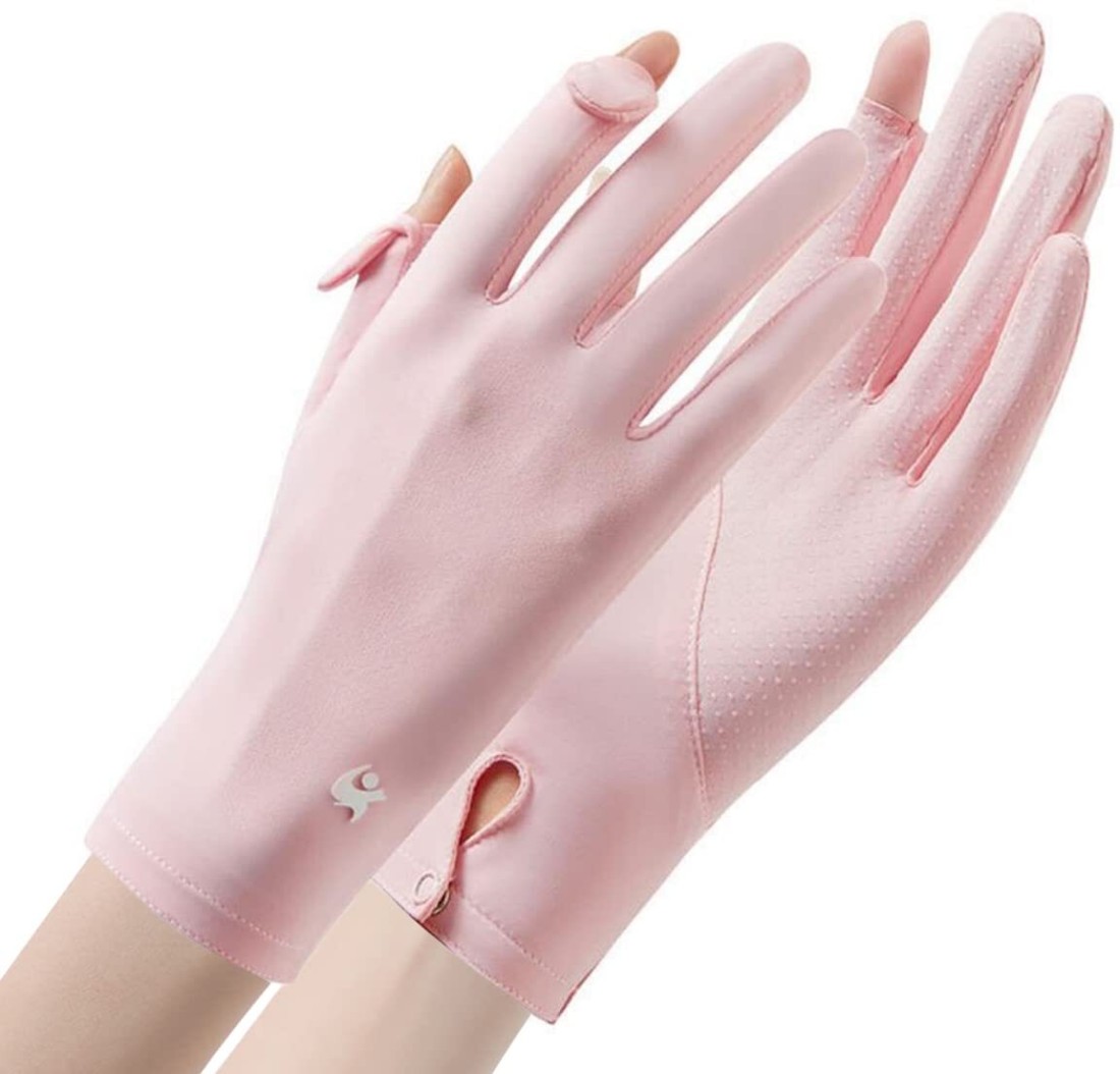 PALAY Hand Gloves for Women Sun Protection Summer Cooling Black