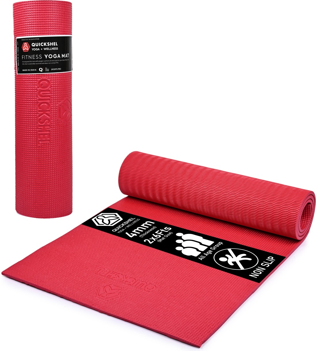 YFMATS 6MM Premium Eva with Tpe blend Anti slip Tearless Yoga mat