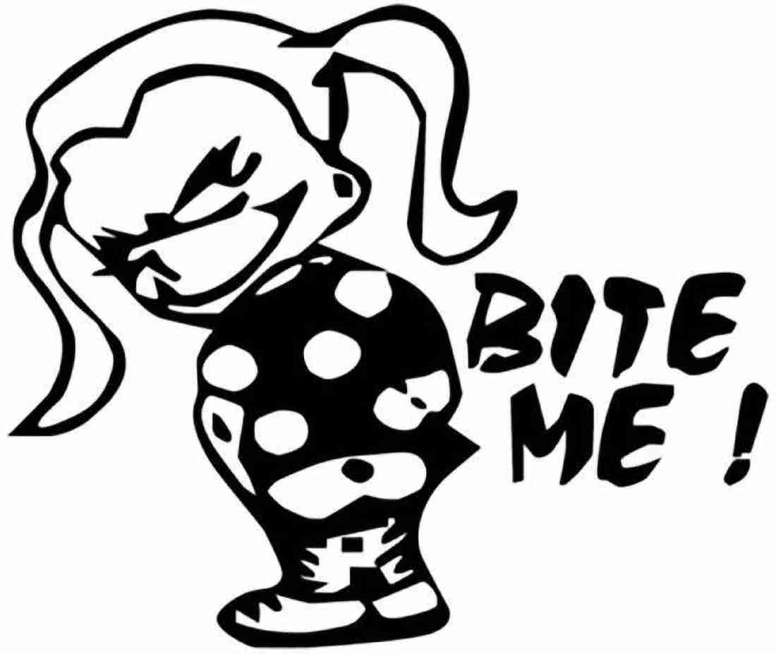 Xskin 29 cm Bite Me Bad Girl Wall Decals, Easy to Apply and Remove, 29cm  Self Adhesive Sticker Price in India - Buy Xskin 29 cm Bite Me Bad Girl  Wall Decals,