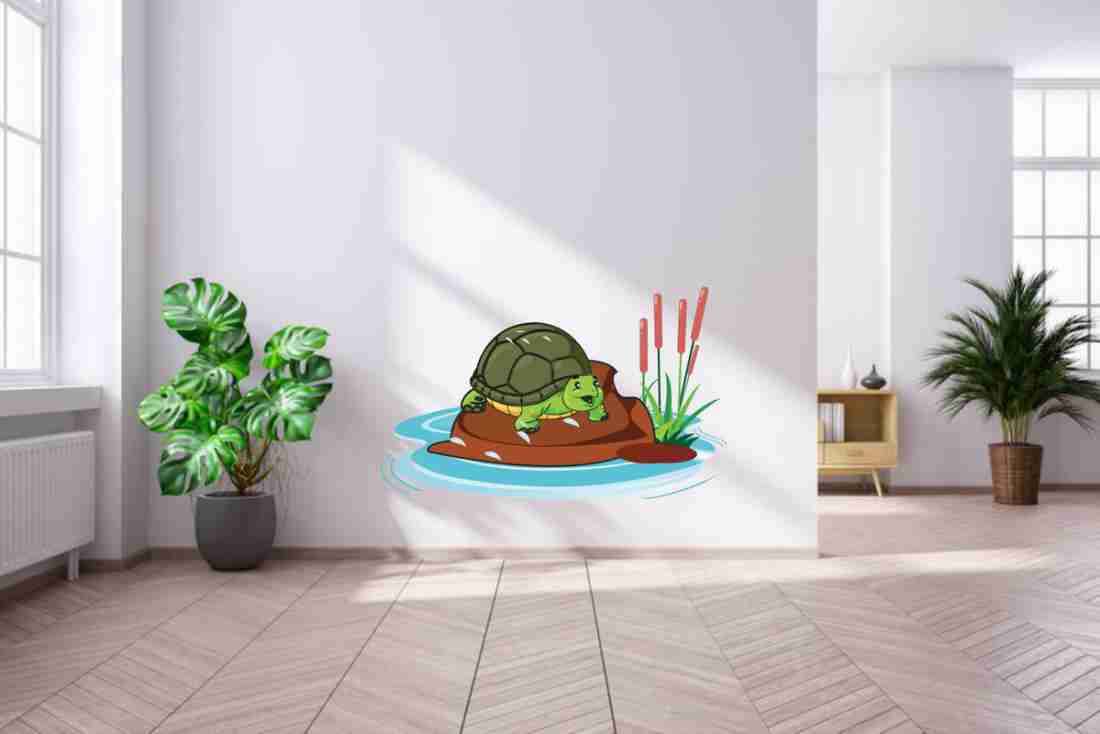 Nirmal Decoar 83 cm Cute turtle cartoon wall sticker size (91x56 cm) Self  Adhesive Sticker Price in India - Buy Nirmal Decoar 83 cm Cute turtle cartoon  wall sticker size (91x56 cm)
