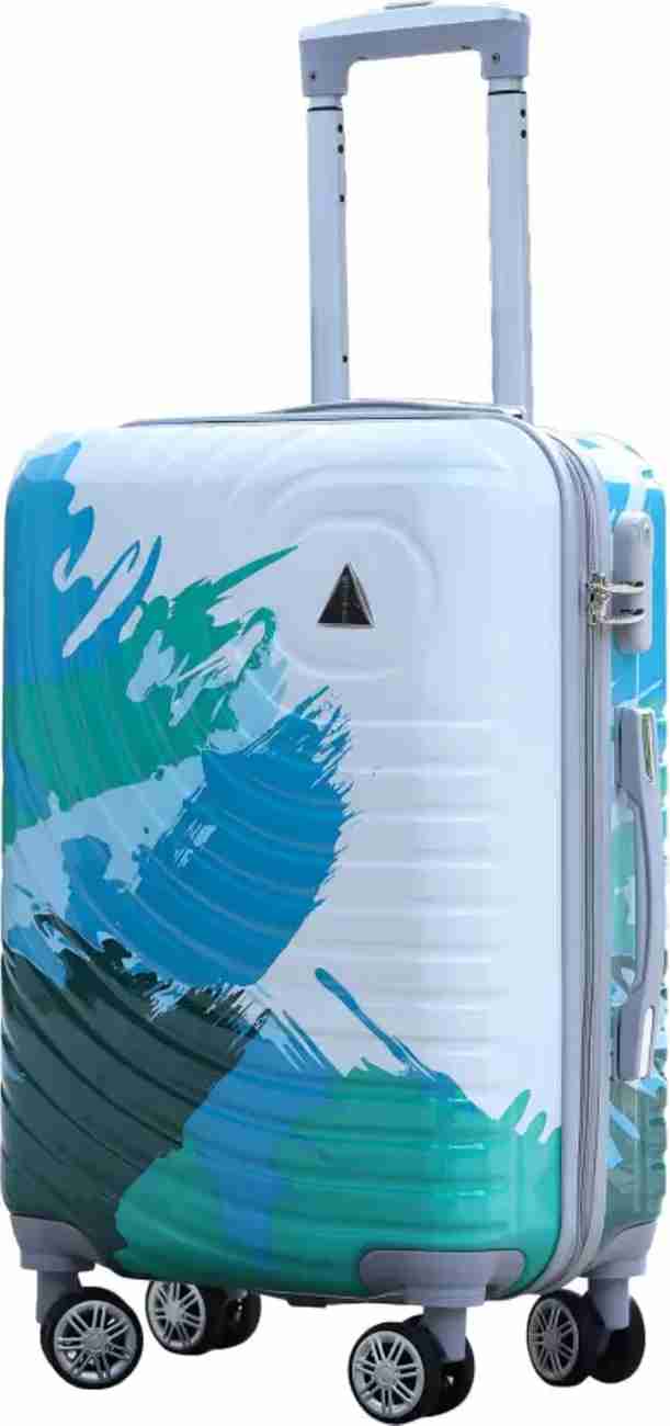 Paryatak Zexon Hard Side Suitcase Trolley Bag 20,Polycarbonate, (Blue  Print), 55 cms Cabin Suitcase 8 Wheels - 20 inch Blue - Price in India |  Flipkart.com