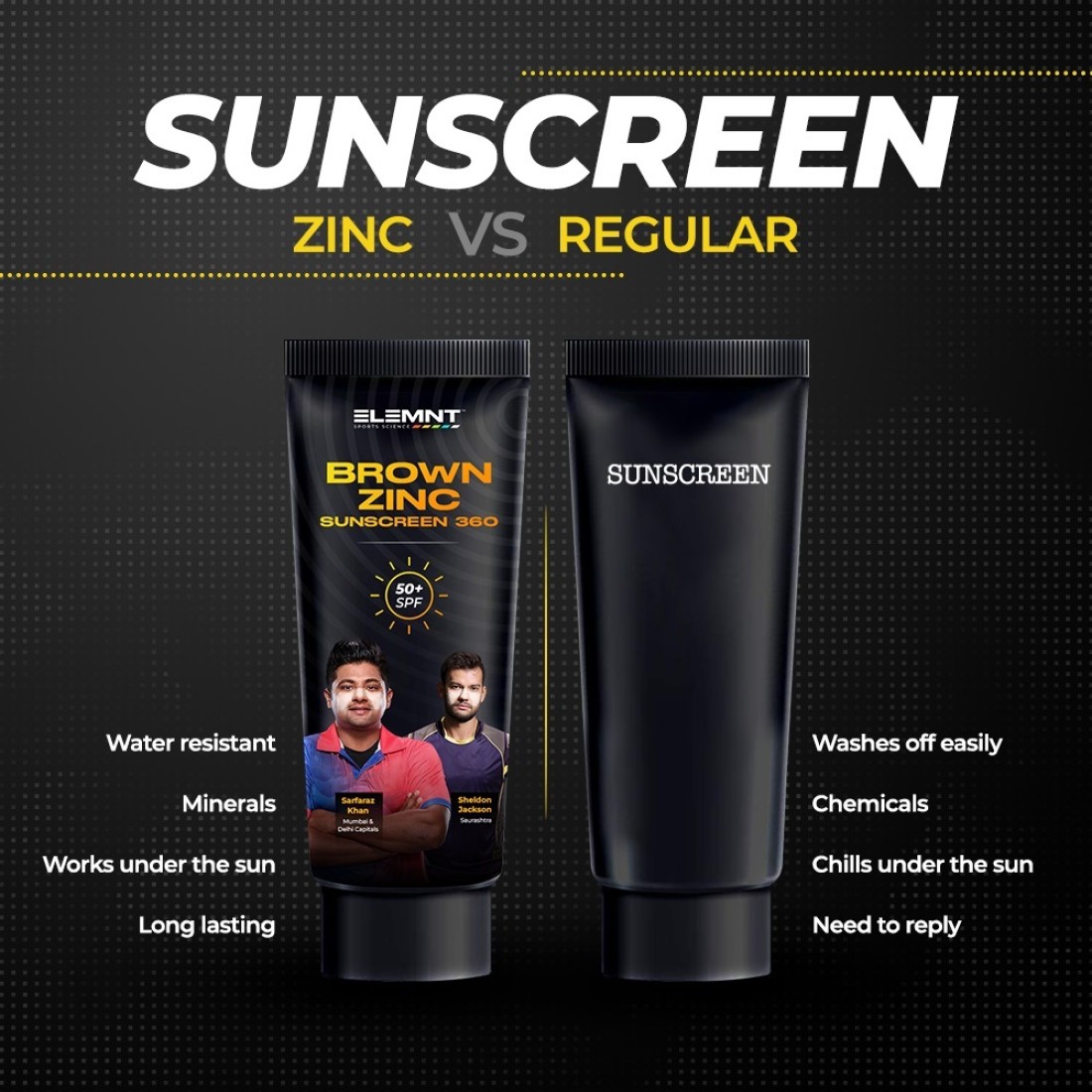 Elemnt Life Brown Zinc Sunscreen 360 - Zinc Oxide Sunscreen - SPF
