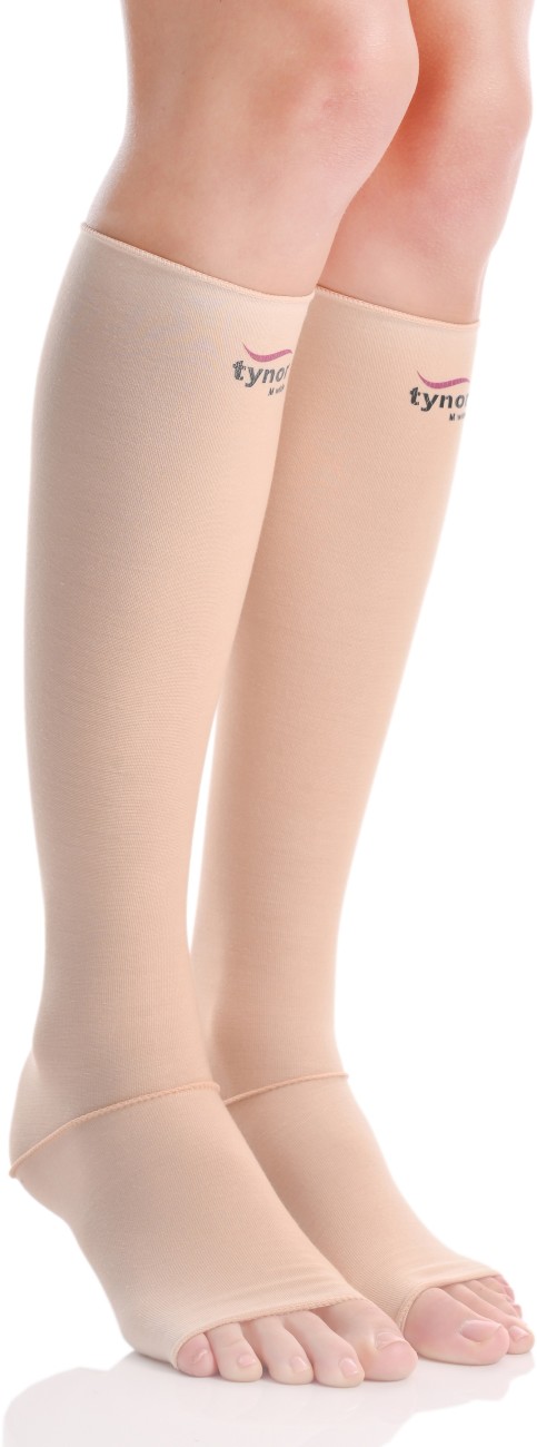 Buy Tynor Compression Garment Leg Mid Thigh Closed Toe, Beige, Small Wide,  Pack of 2 Online at Low Prices in India 
