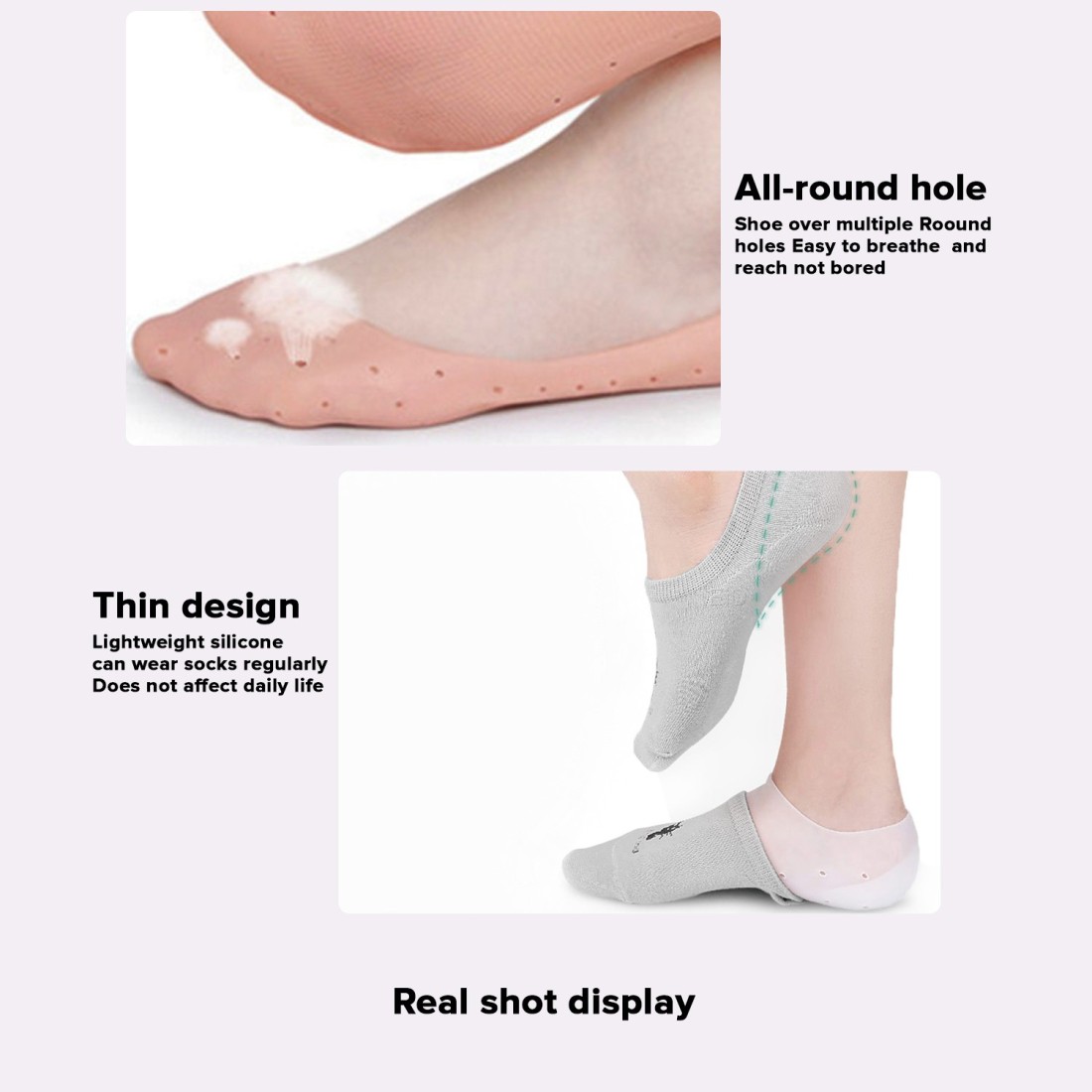 Dr Foot Silicone Socks, Anti Slip Silicone Moisturizing Socks