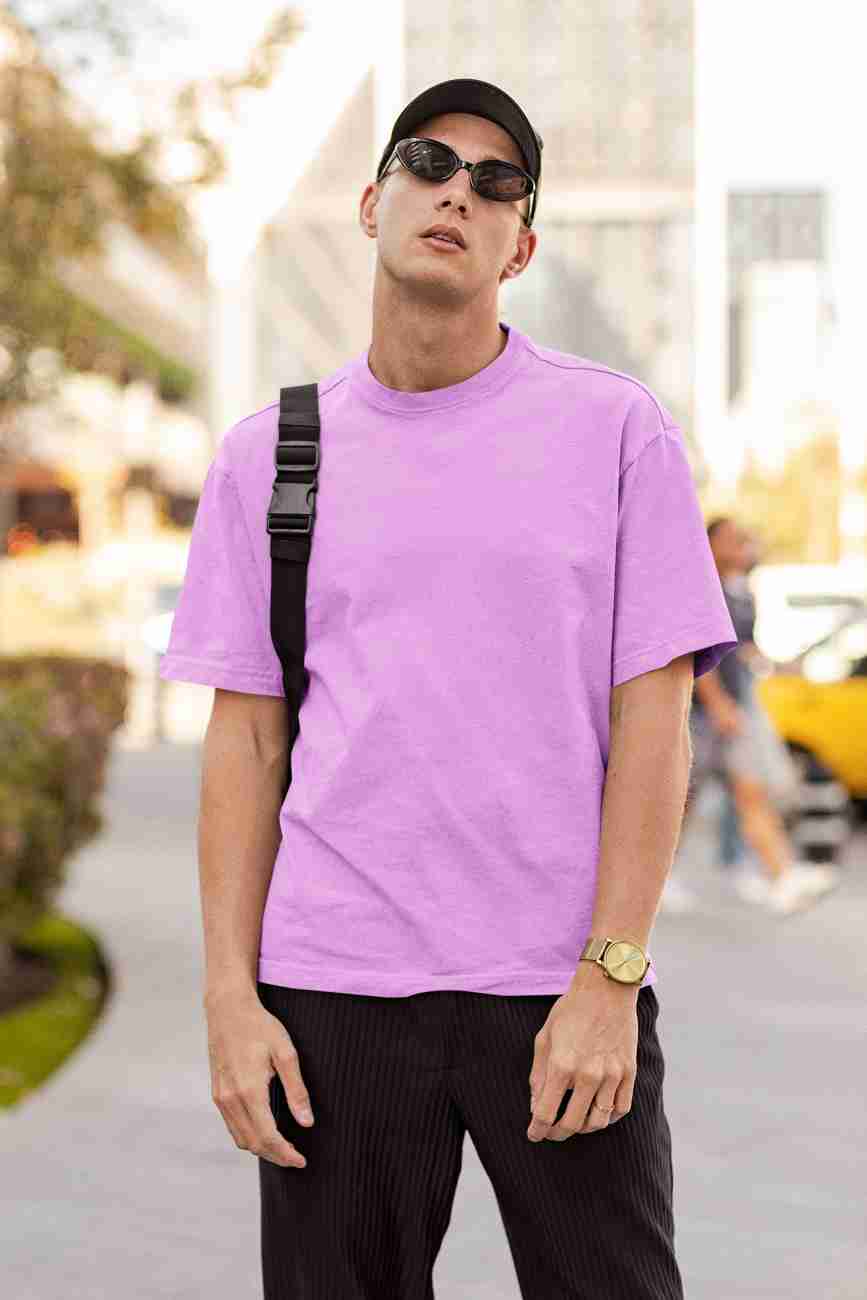 FALTU.CO Solid Men Round Neck Purple T-Shirt - Buy FALTU.CO Solid