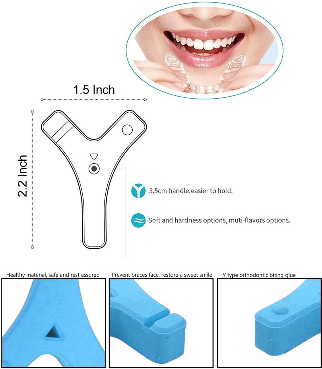  Aligner Chewies for Invisalign, 2 PCS Y-Shaped Chewies