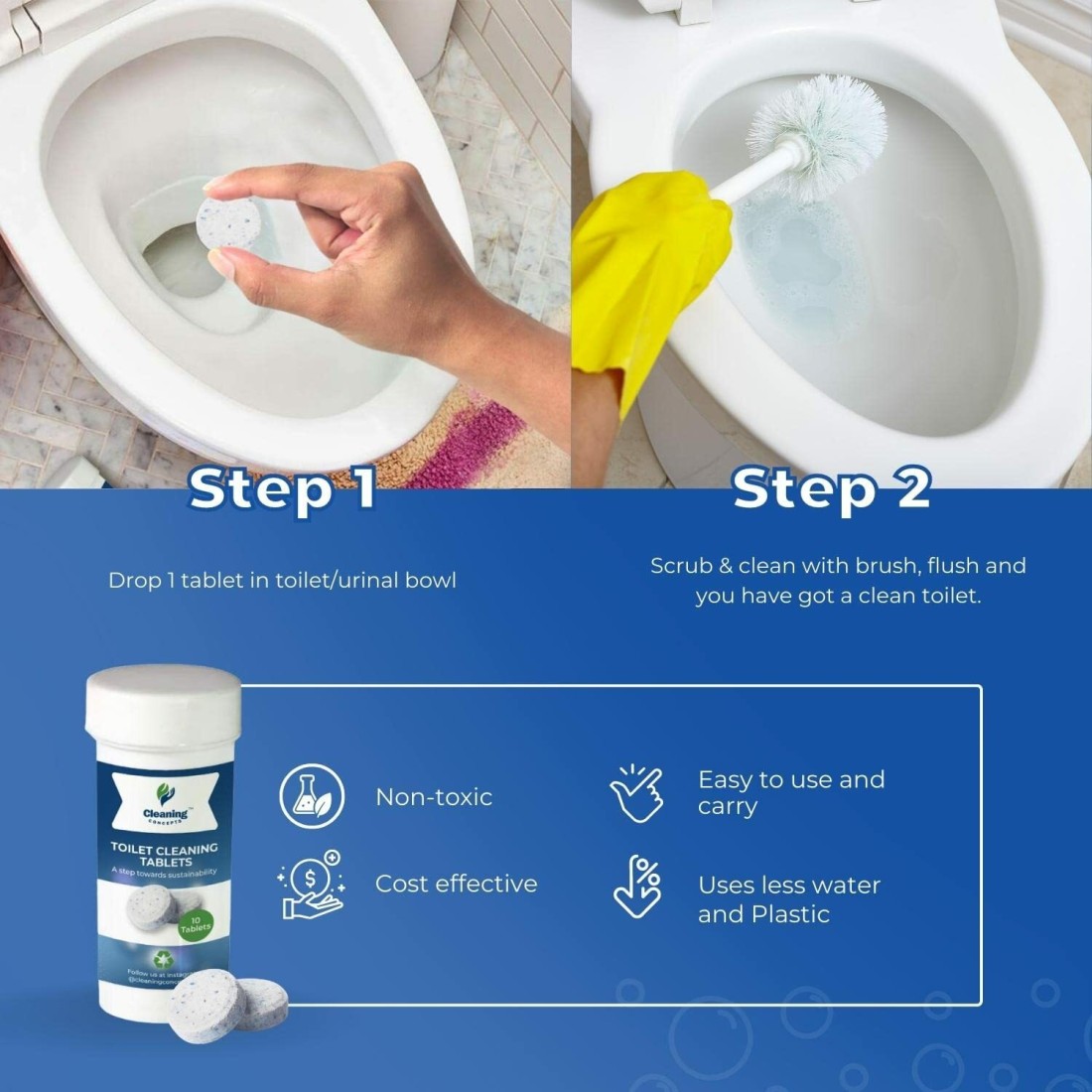 Cleaning Concepts Toilet Cleaning Tablets Block Toilet Cleaner Price in  India - Buy Cleaning Concepts Toilet Cleaning Tablets Block Toilet Cleaner  online at
