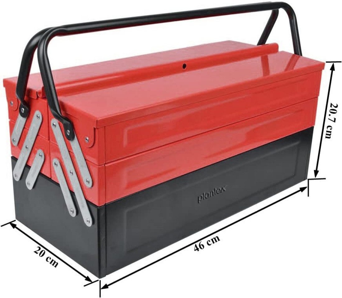 Plantex High Grade Metal Tool Box for Tools/Tool Kit Box for Home and  Garage/Tool Box Without Tools-5 Compartment(Red & Black) Powder Coated Tool  Box Price in India - Buy Plantex High Grade