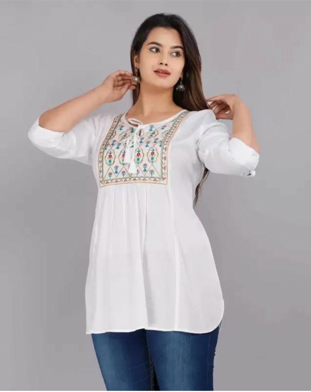 Flipkart ladies top party on sale wear