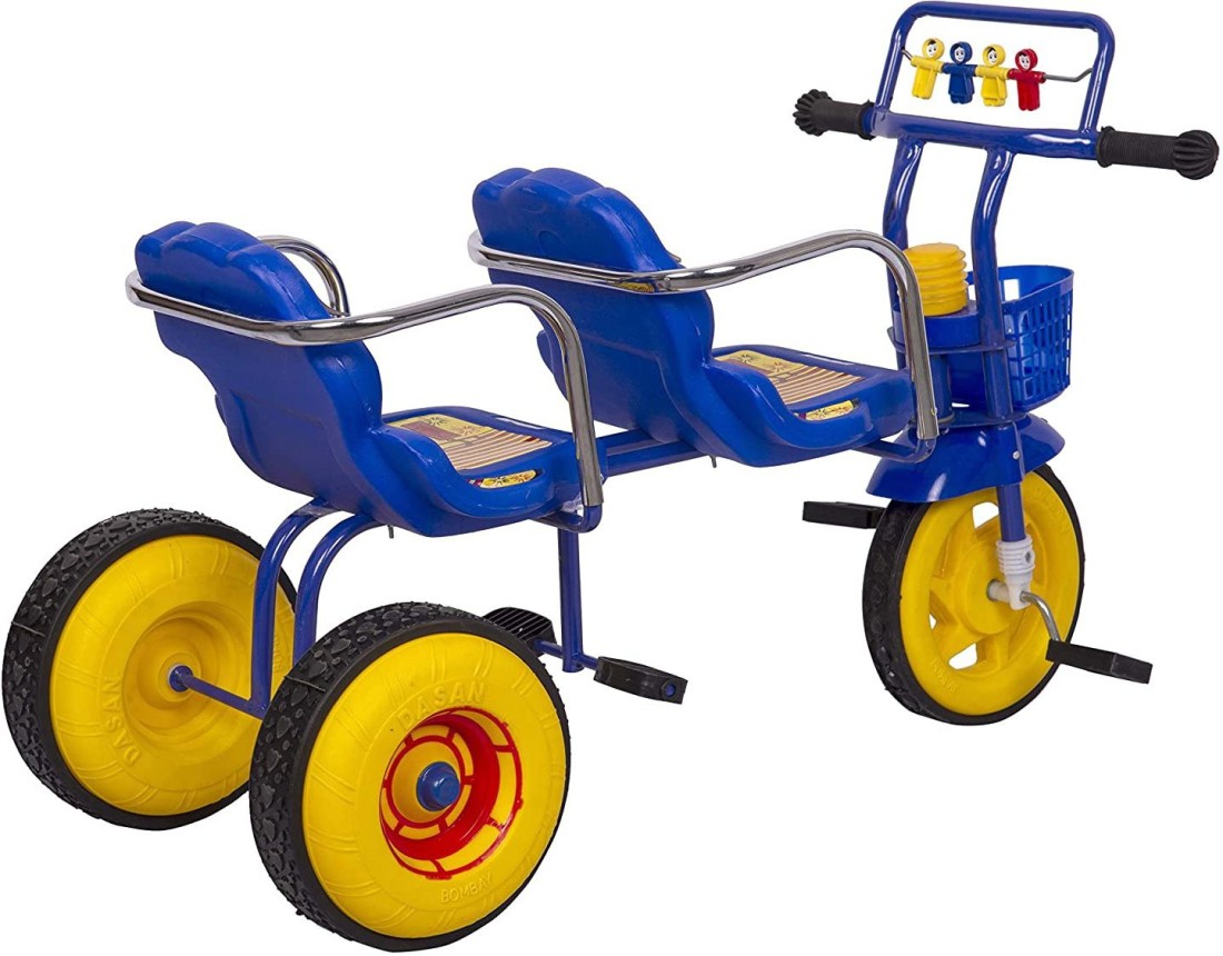 DASAN Baby Chubby Double Seat with Basket (Blue) Age Group(1 to 4) Tricycle  Price in India - Buy DASAN Baby Chubby Double Seat with Basket (Blue) Age  Group(1 to 4) Tricycle online