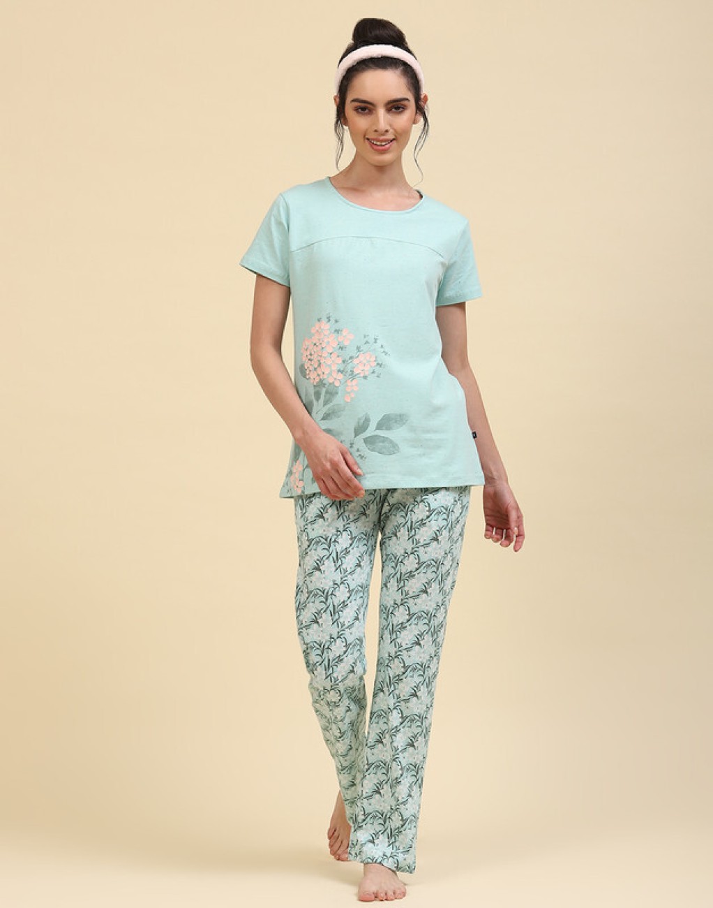 MONTE CARLO Women Printed Blue Night Suit Set Price in India Buy