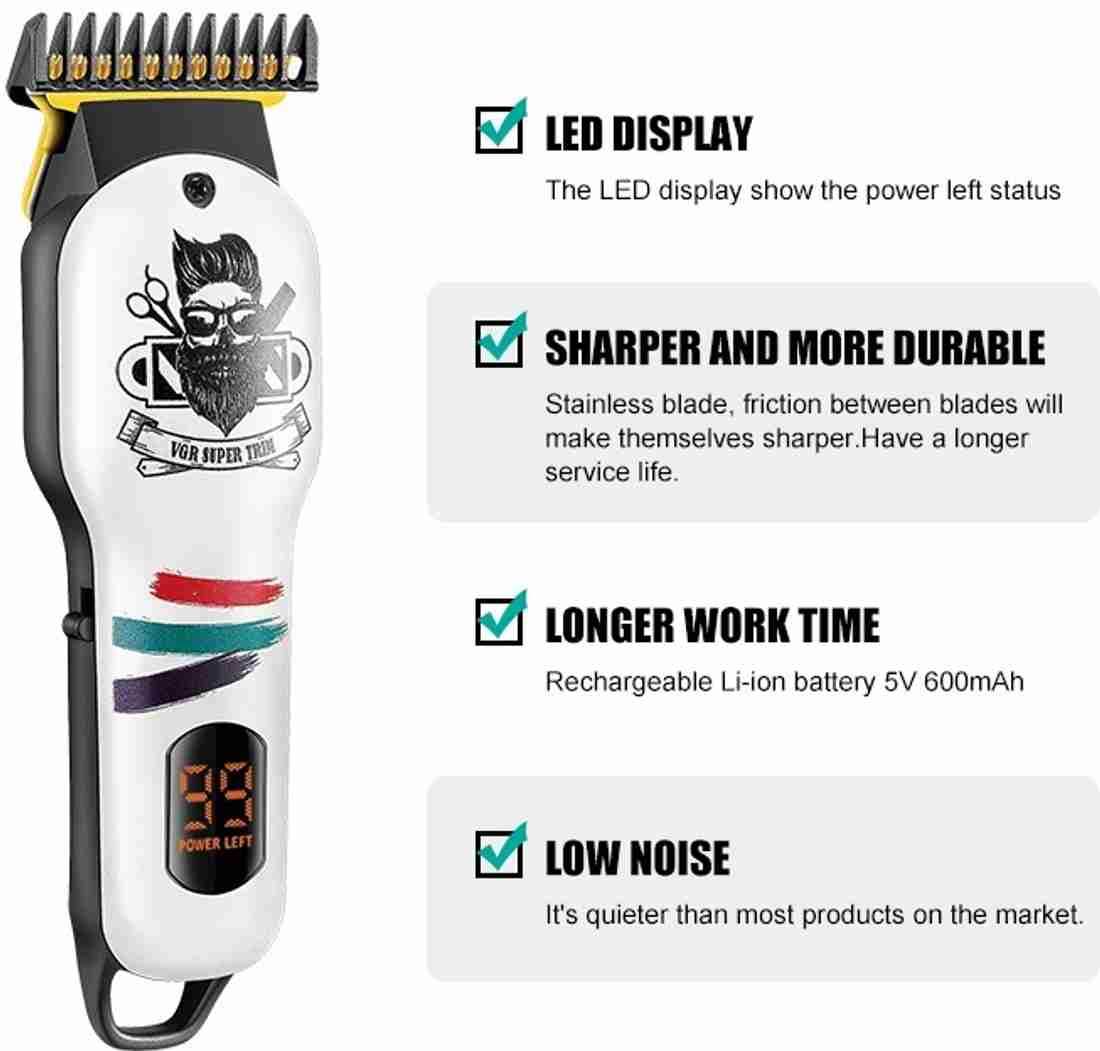 VGR V-971 Trimmer 120 min Runtime 3 Length Settings Price in India - Buy VGR  V-971 Trimmer 120 min Runtime 3 Length Settings online at Flipkart.com