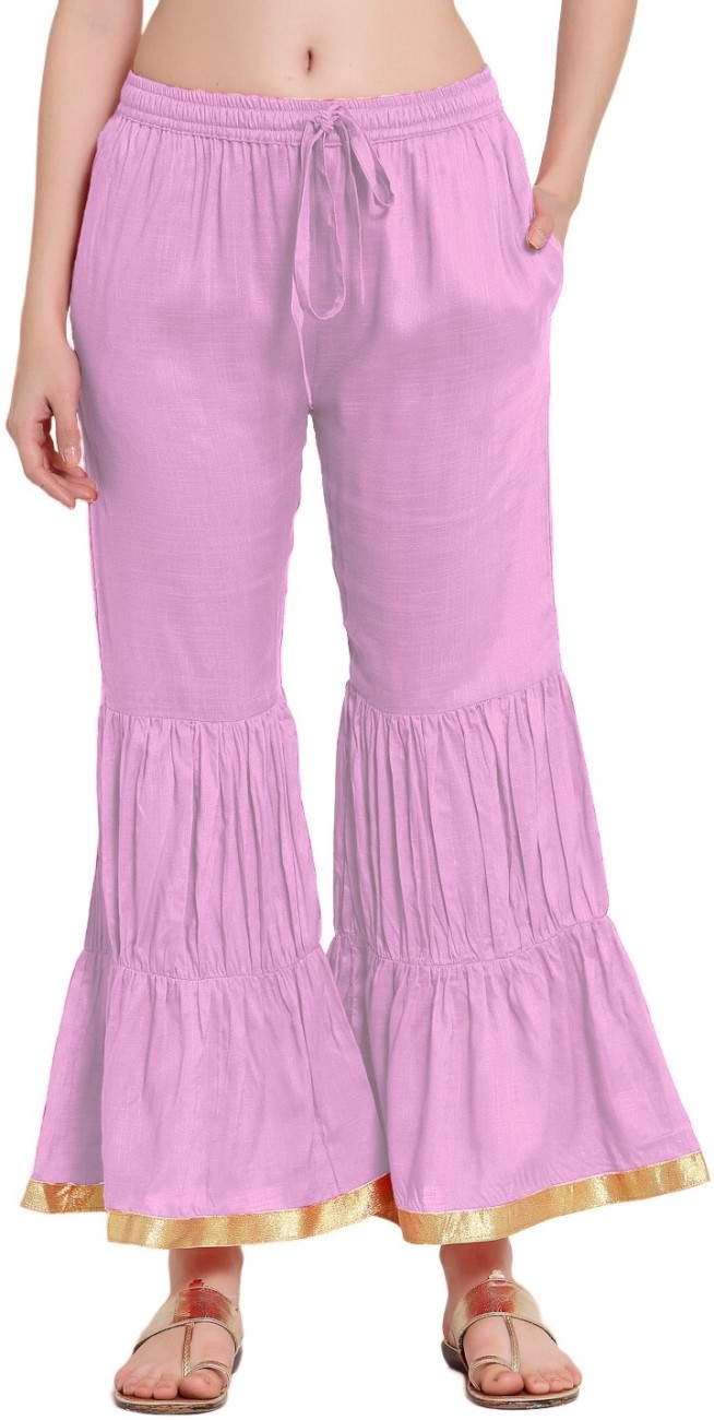 patrorna Flared Women Pink Trousers - Buy patrorna Flared Women Pink  Trousers Online at Best Prices in India