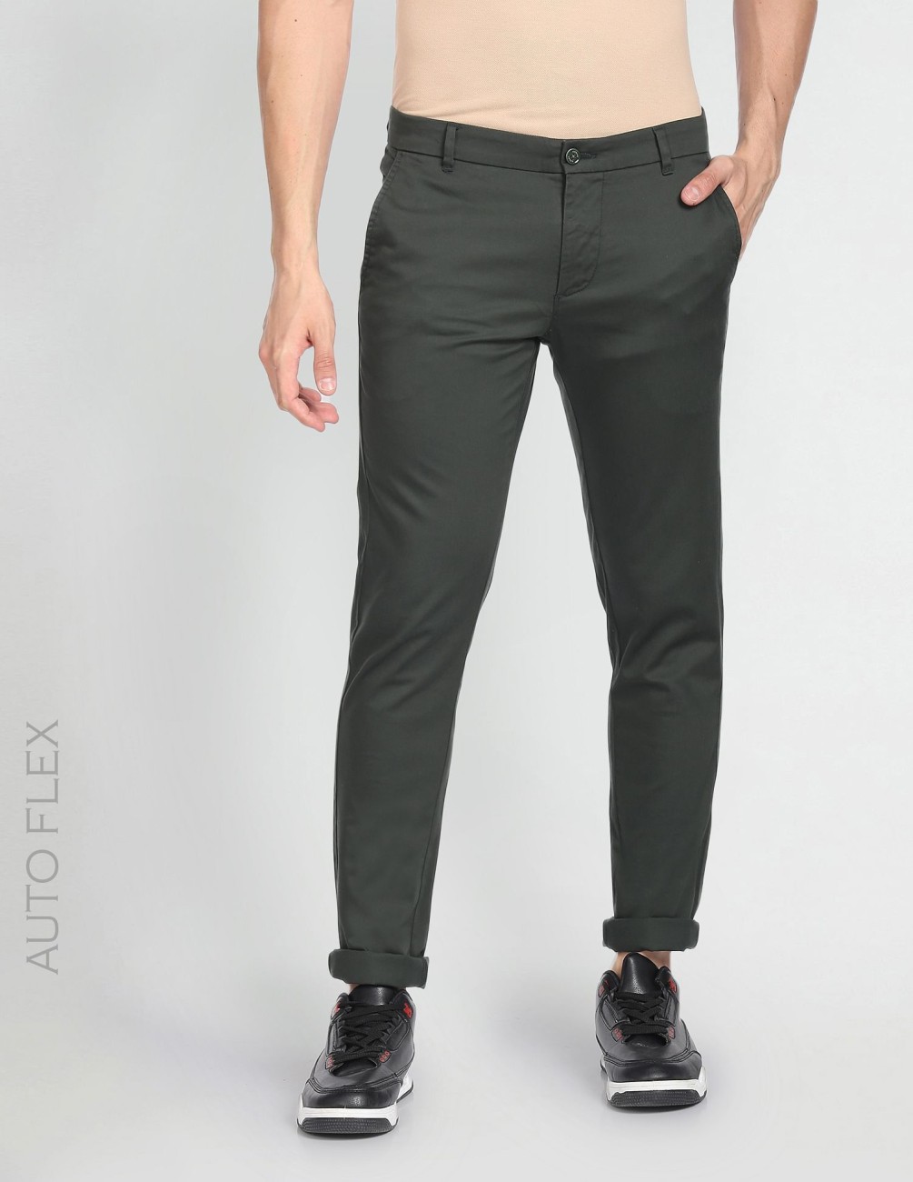Arrow Sports Casual Trousers  Buy Arrow Sports Men Green Manhattan Skinny  Fit Low Waist Solid Casual Trousers Online  Nykaa Fashion