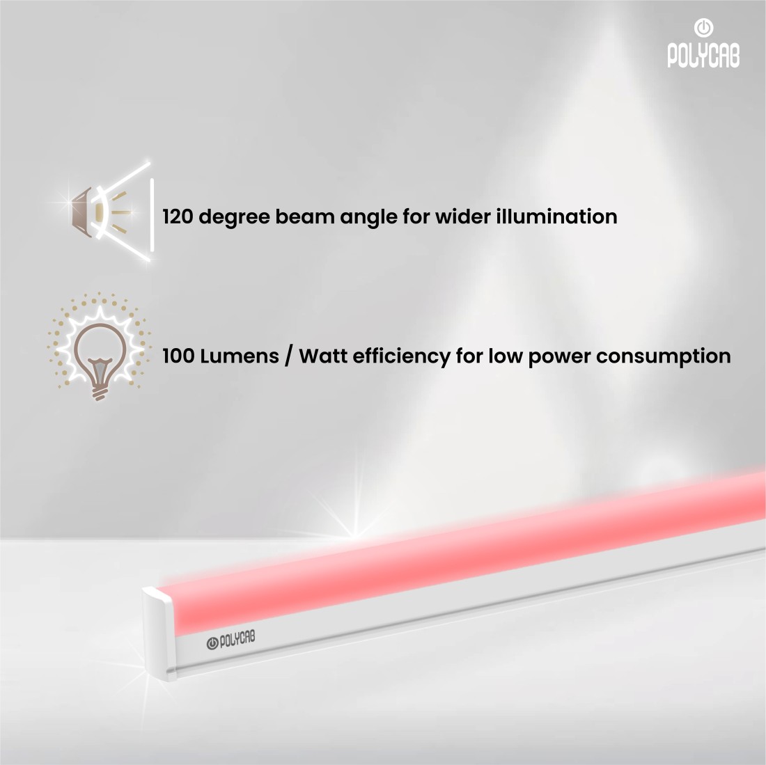 Polycab 20w online led tube light