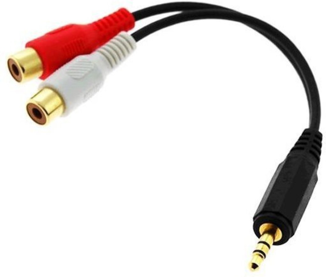 Darahs TV-out Cable 3.5 to RCA Audio Splitter Cable, 3.5mm Mini 1/8 TRS  Stereo Male to 3 RCA Female Jack Adapter Cord - 25cm (Color May Very)-3.5mm  Male Straight to 3RCA Female 