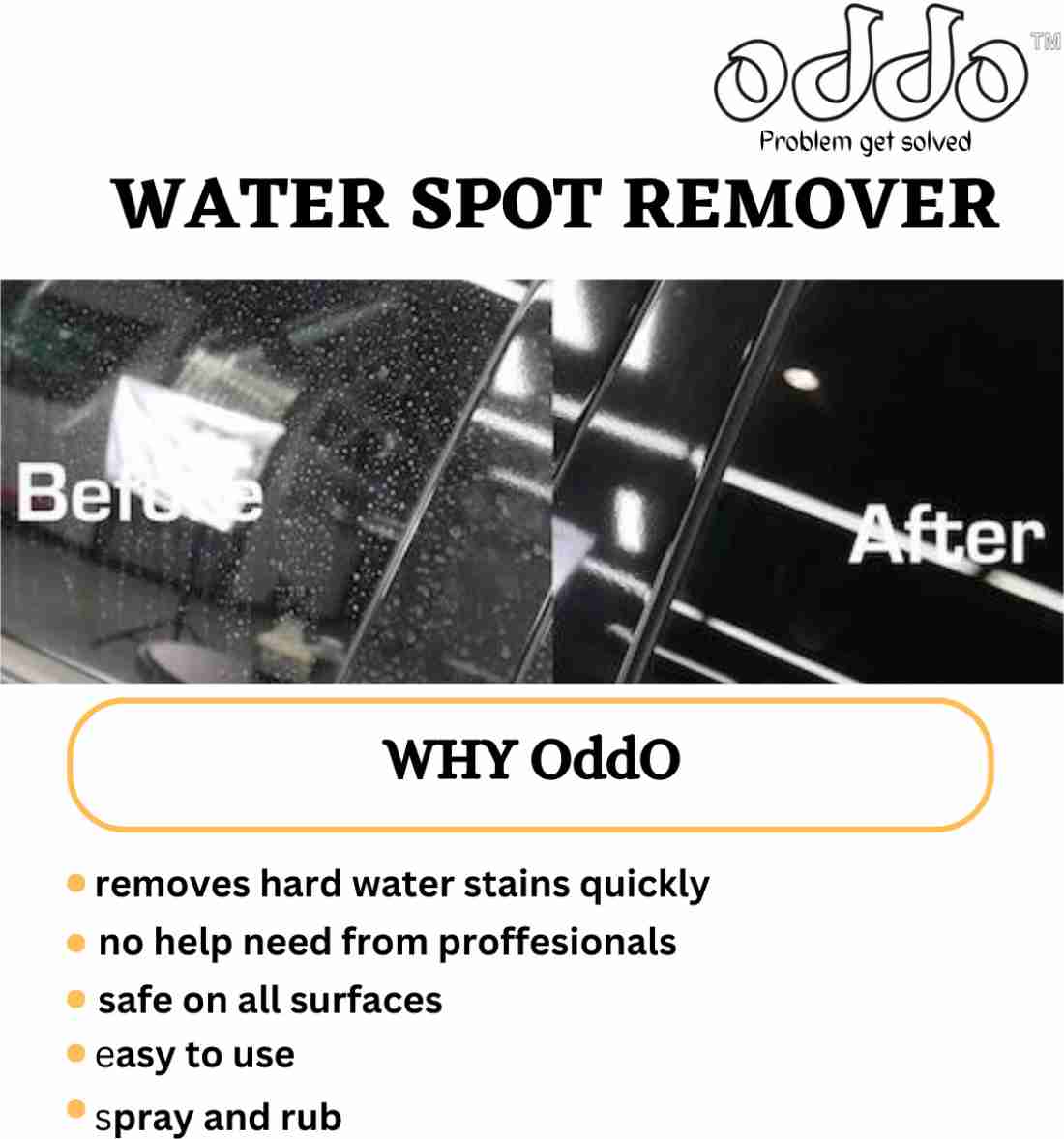 100ml Water Spot Remover Liquid Hard Water Stain Remover For Glass
