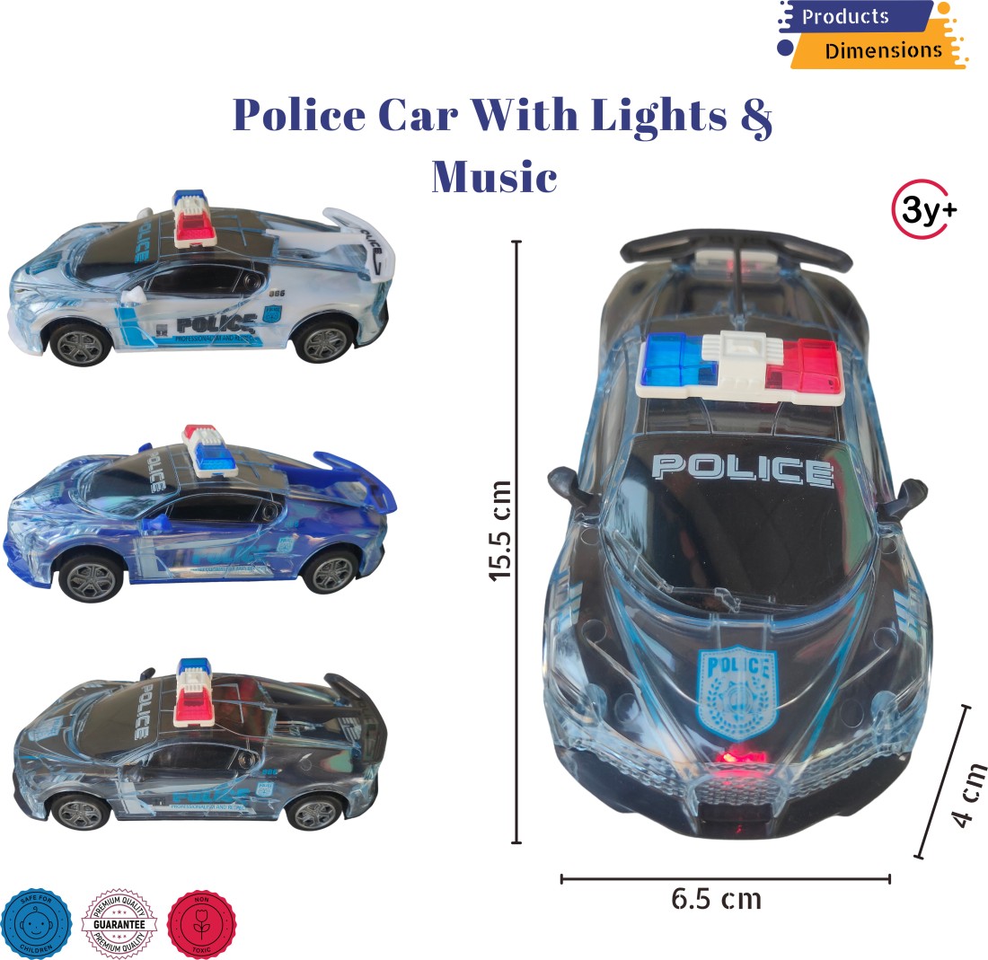 Anand Store Police Car With Lights, Friction Powered, Music And Siren Sound  - Police Car With Lights, Friction Powered, Music And Siren Sound . shop  for Anand Store products in India. | Flipkart.com