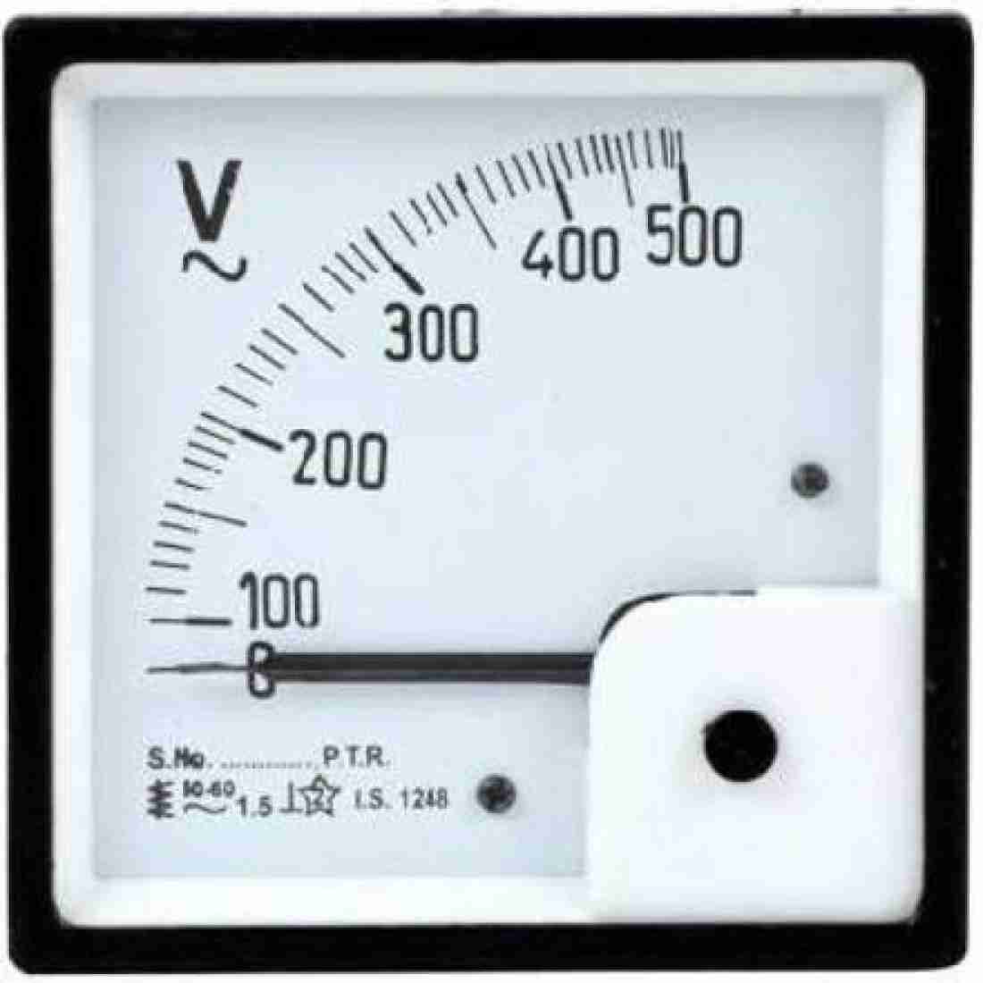 ERH India 1 Pc 72 mm Analogue Voltmeter, 500V , Measuring the