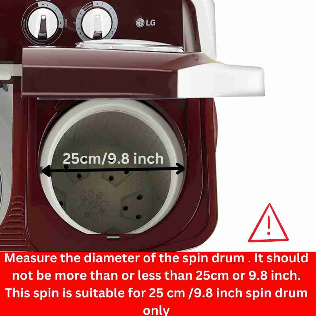 Ozonite Drain Pipe 1.5mtr With Spin Dryer Cover 24.5cm Combo For Washing Machine Washing Machine Outlet Hose