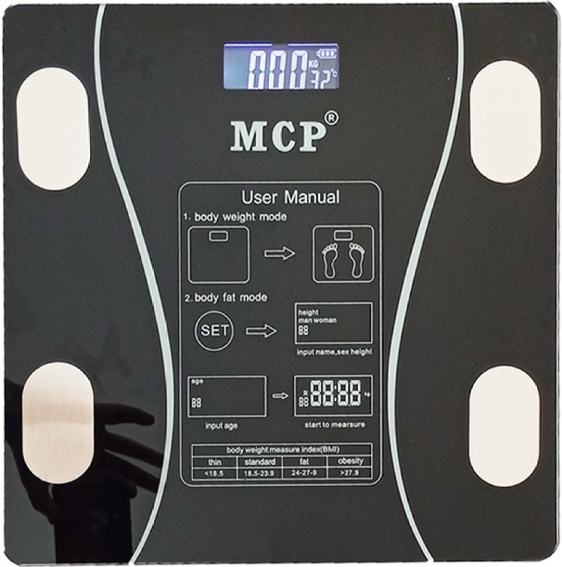 MCP Healthcare Intelligent Bluetooth Body Fat Weighing Analyzer