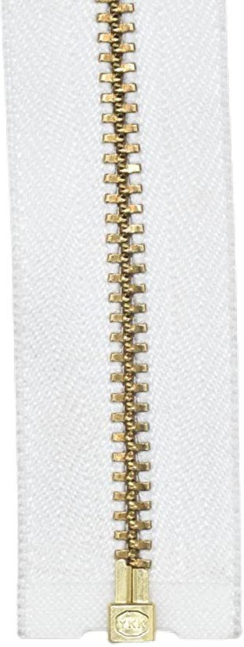 Hunny - Bunch YKK Jacket Zipper Gold White for All Kinds of Jackets(10  Inch) White, Gold Brass Open-ended Zipper Price in India - Buy Hunny -  Bunch YKK Jacket Zipper Gold White