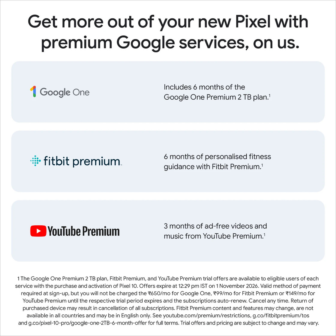 Google Pixel 10 5G Smartphone (12GB RAM, 256GB Storage, 4970 mAh Battery) smartphone price comparison image - view 11