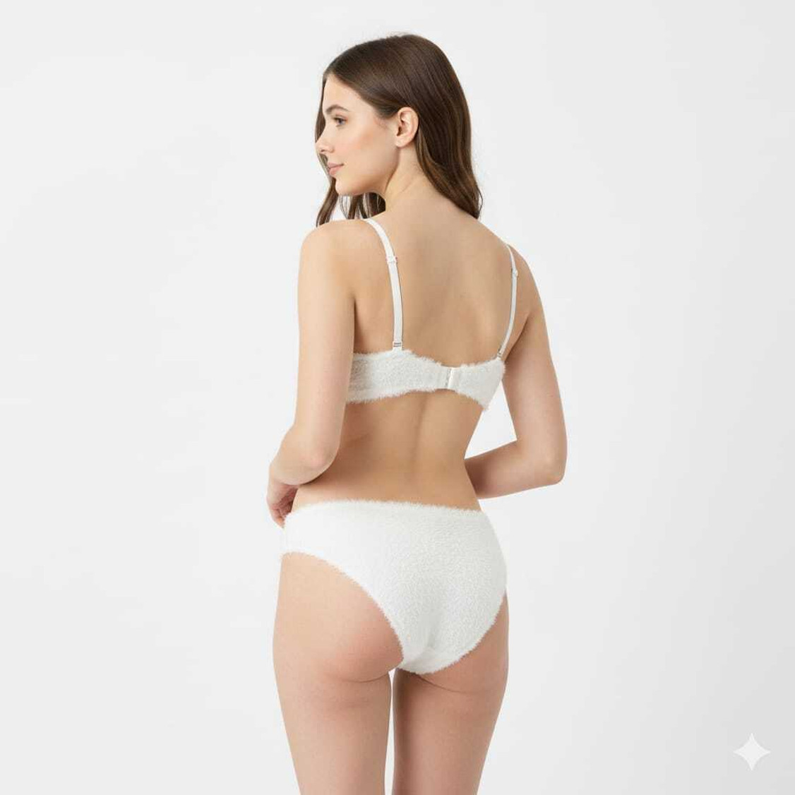 Nyroka Jemego Bra & Panty Set Solid White Lingerie Set — Bras and Panty Sets — view 3