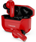 TRIGGR Raze 1 with 40H Battery, 40ms Low Latency, Dual ENC Mic, Tactical Design, v5.4 Bluetooth Headset Red Void, True Wireless