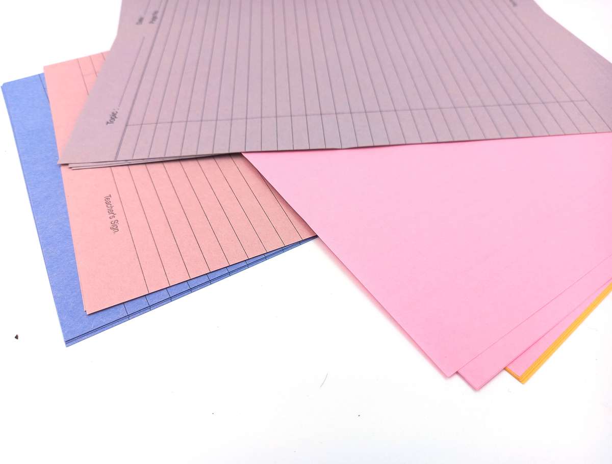Project File With Ruled A4 School and Projects One Side Ruled and One Side Plain Pack of 40 ...
