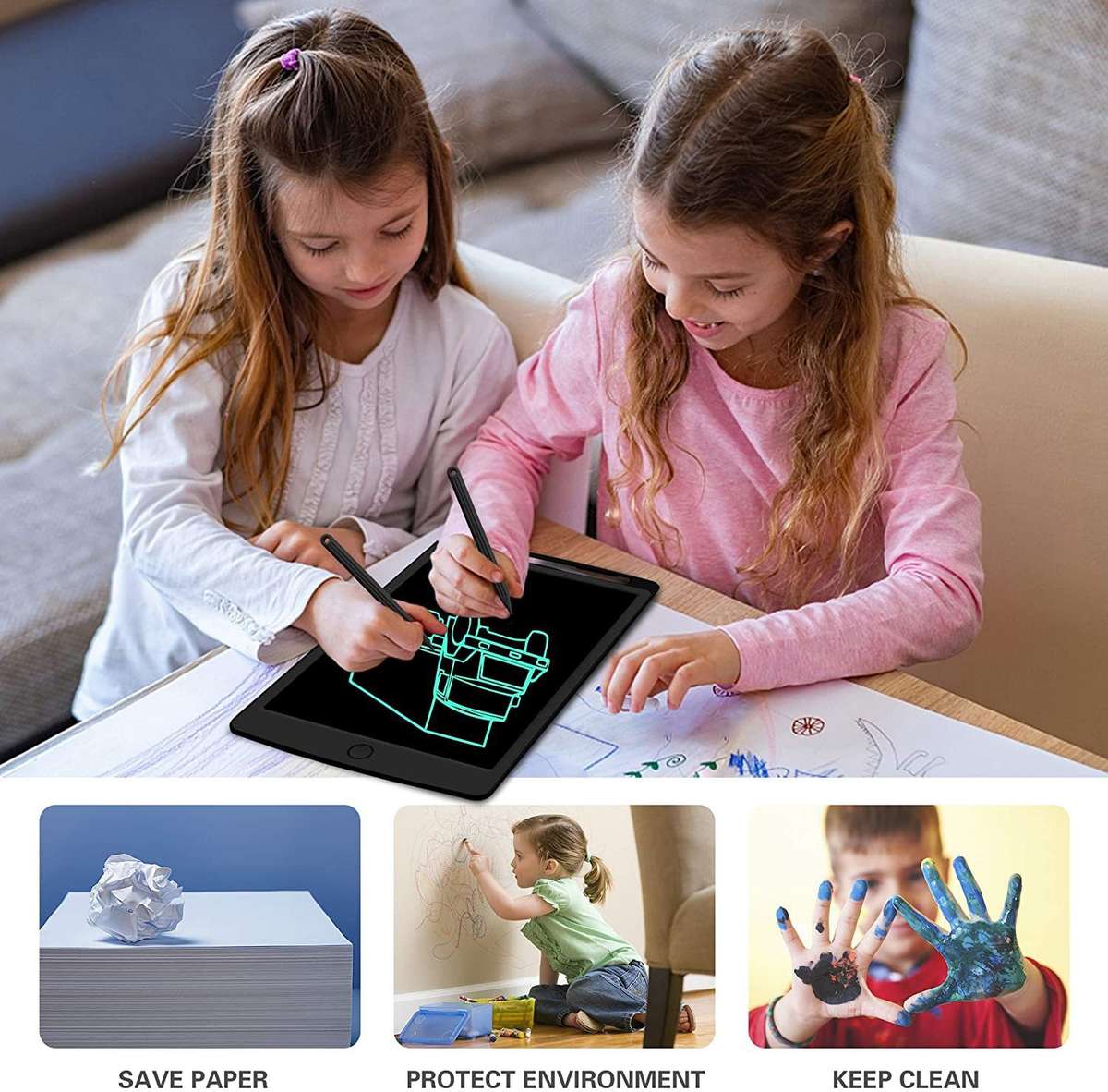 DEKOQ LCD Writing 8.5 Inch Tablet Electronic Writing & Drawing Doodle