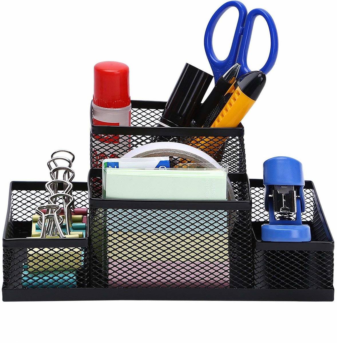4 Compartments metal Mesh Desktop Organizer Pen and Pencil Stationery Storage Holder — photo 6