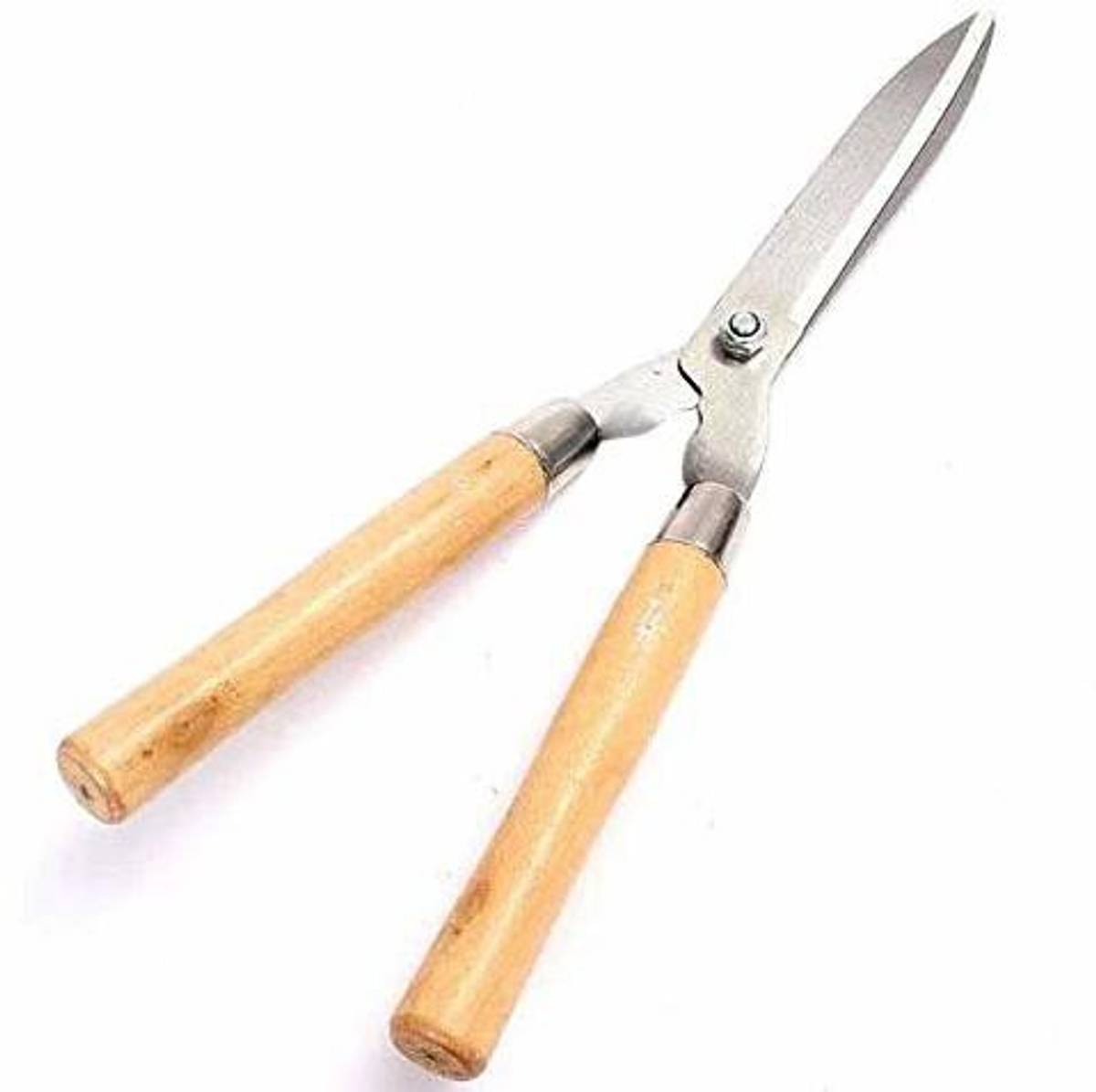 Green India Ergonomic Wooden Handle Hedge Shears, Bush Clipper Hedge Shear — photo 4