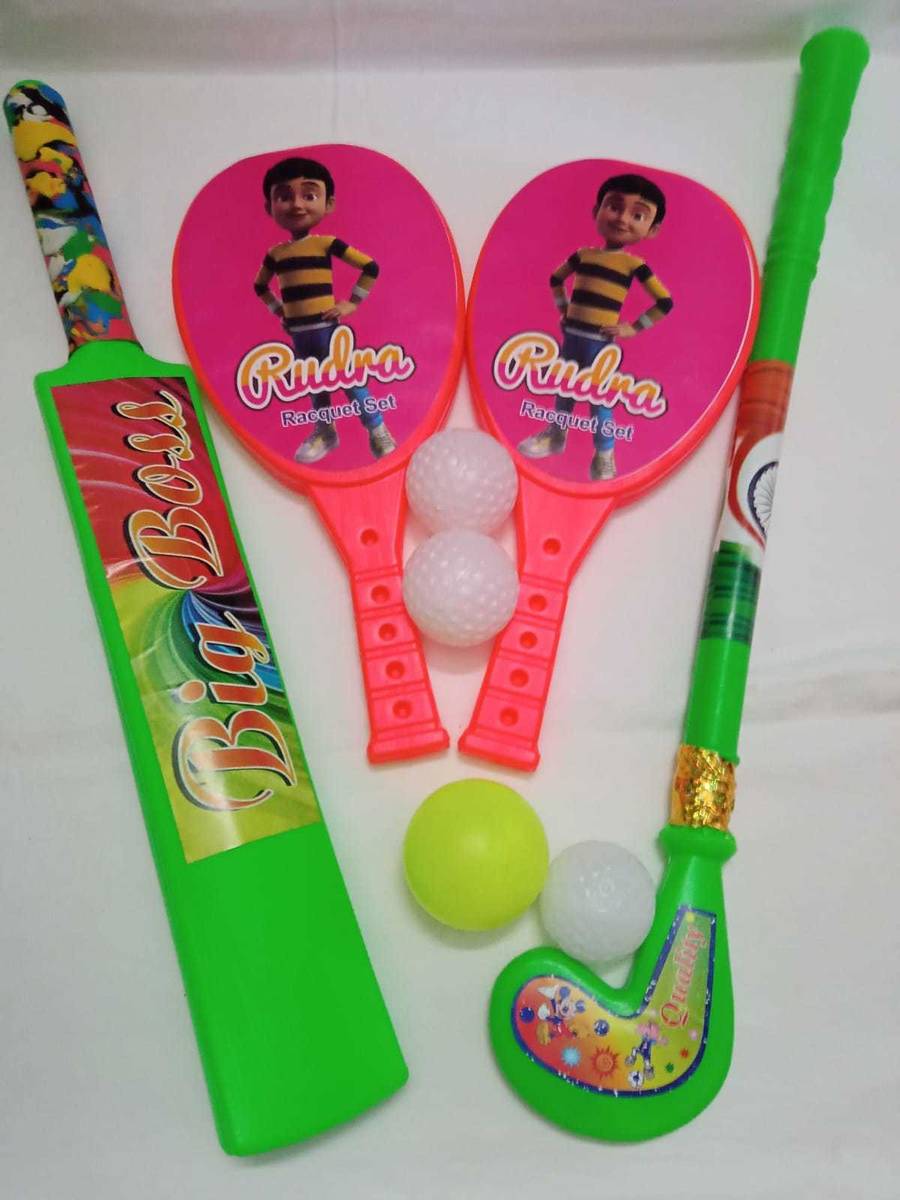 HOCKEY BATBALL & RACKET FOR KIDS BIG SUPER COMBO - MULTICOLOUR Hockey — photo 5