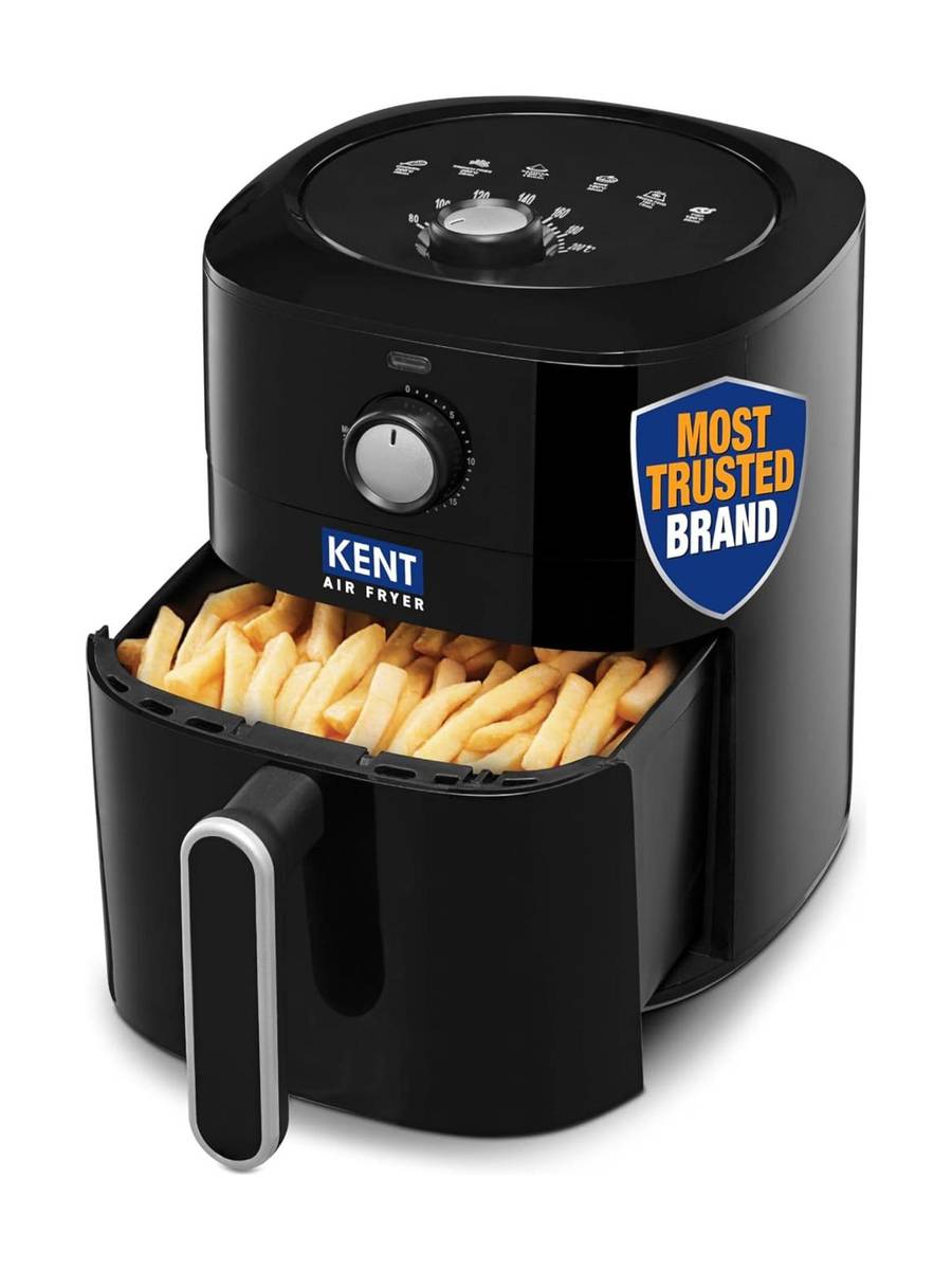 KENT Classic Hot Air Fryer 4L 1300 W | 80% Less Oil | Instant Electric Air Fryer | Auto Cut Off | Fry, Grill, Roast, Steam, and Bake | 1 Year Warranty | Black — photo 6