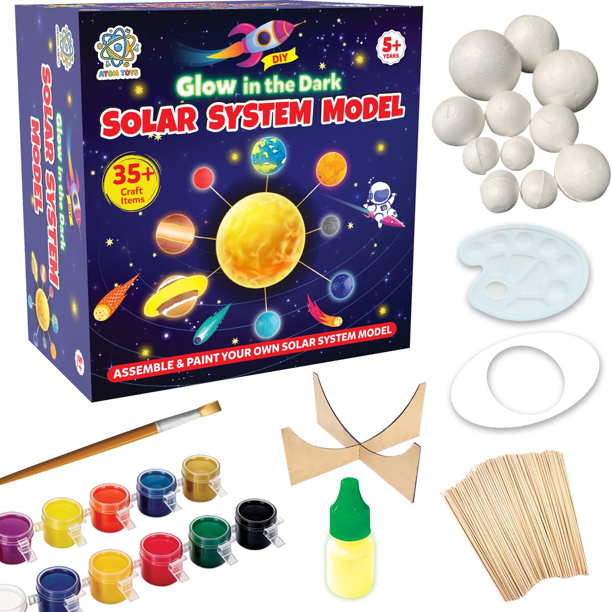 ATOM TOYS DIY Solar System Project Kit for Kids School iProjects - Educational Solar Model — photo 6