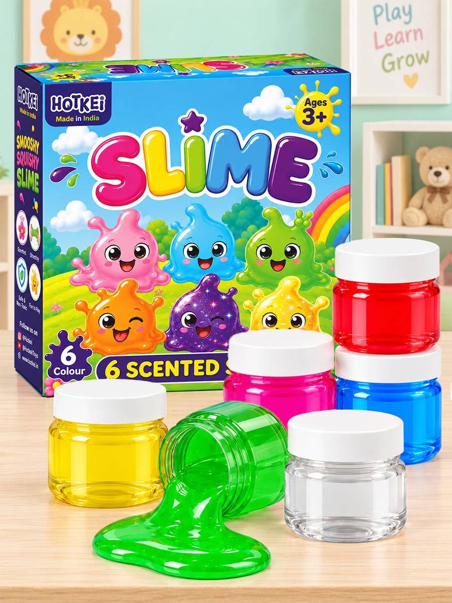 HOTKEI (SET OF 6 Slime) Scented Toy Slime Clay Jelly Set Kit Toys for Kids Boys Girls Multicolor Putty Toy — photo 6